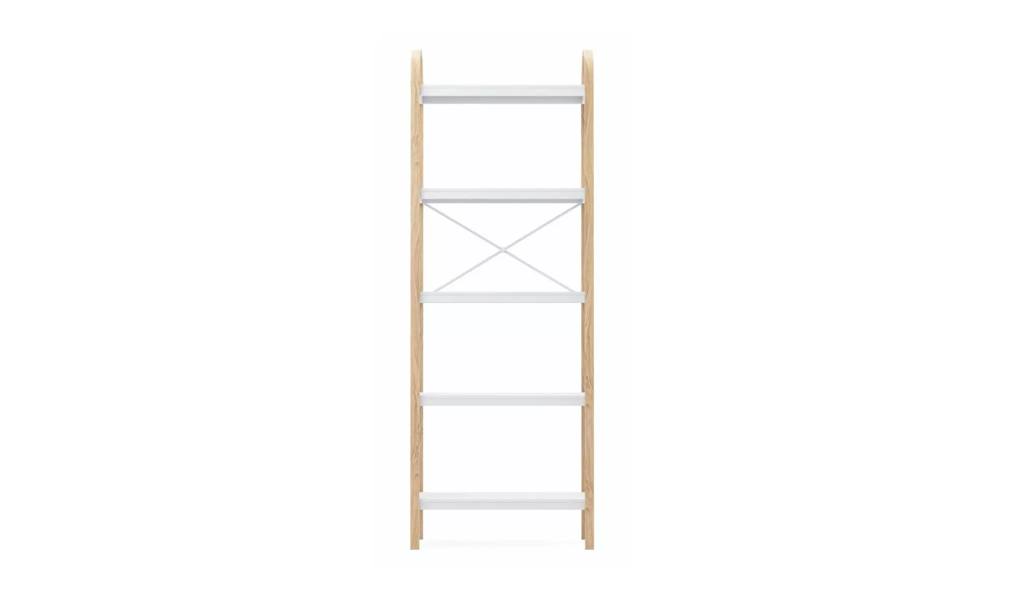 Umbra Bellwood Free-Stand Five Tier Shelf (White-Natural) - Primary Image