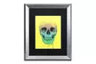 Balazs Solti 'Pop Art Skull' Matted Silver Framed Art - Second Medium