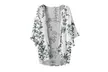Chiffon Floral Print 3/4 Sleeve Kimono Cardigan Cover Up Casual Blouse Tops - Second Medium