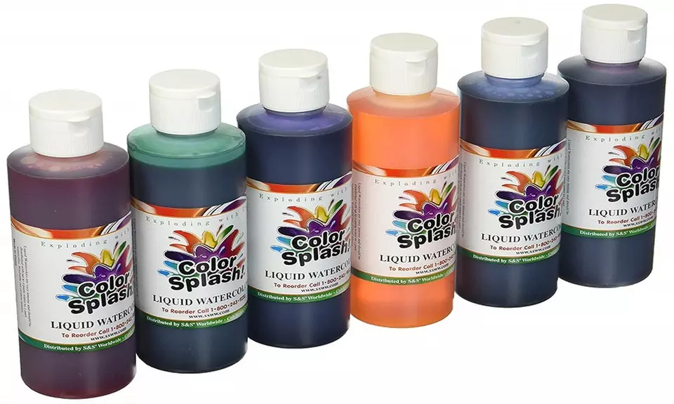 S&S Worldwide PT3265 Color Splash! Liquid Watercolor Paint, 8 oz. (Pack of 6)  - Primary Image