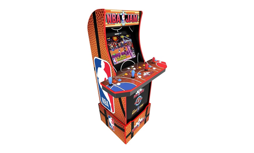 Arcade1UP NBA Jam Arcade Machine with Riser and Stool | Groupon