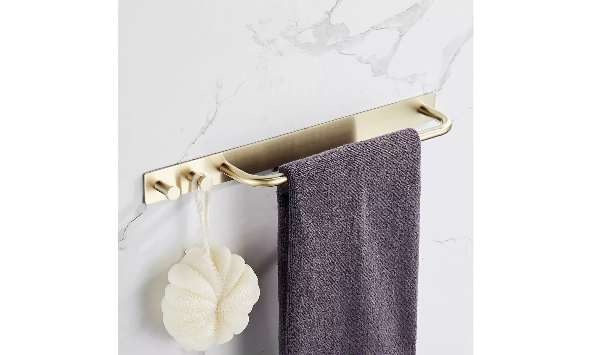 Strong Viscosity Adhesive Bright Polishing Towel Bar Holder Rack Robe 