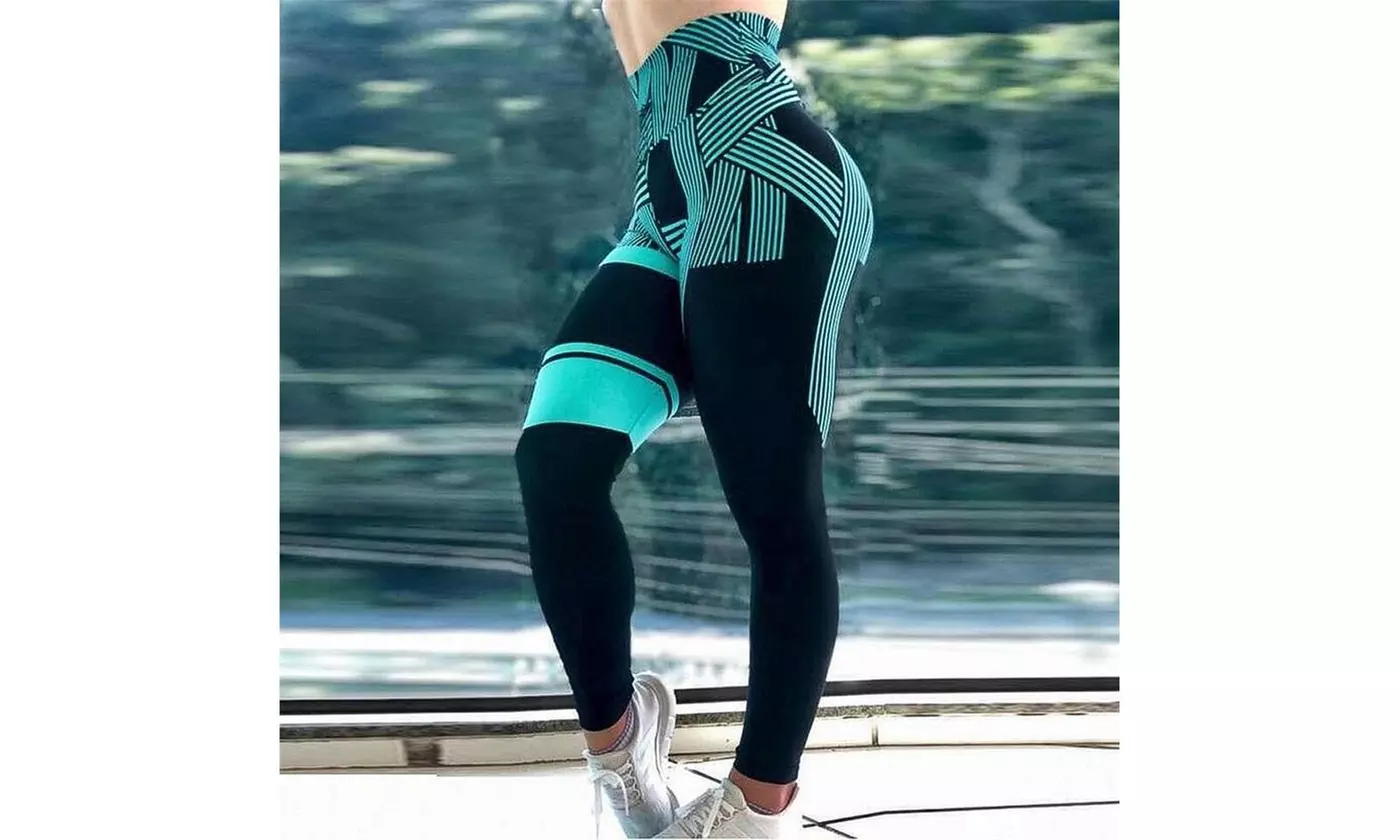 Women's S-3XL Leggings High Waisted Stylish Printed Sports Yoga Pants  - Primary Image