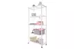 Multi-function Wheeled Iron Five-layer Folding Storage Rack White - Second Medium
