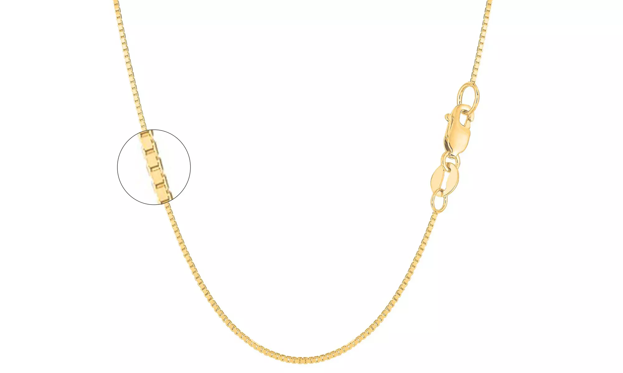 14k Yellow Gold Box Chain Necklace - 0.7mm - Primary Image