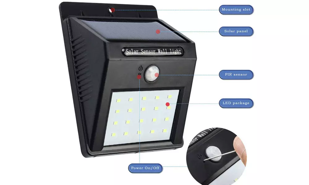 LED Solar-Powered Motion Sensor Security Light - 1 or 2 Pack - Primary Image