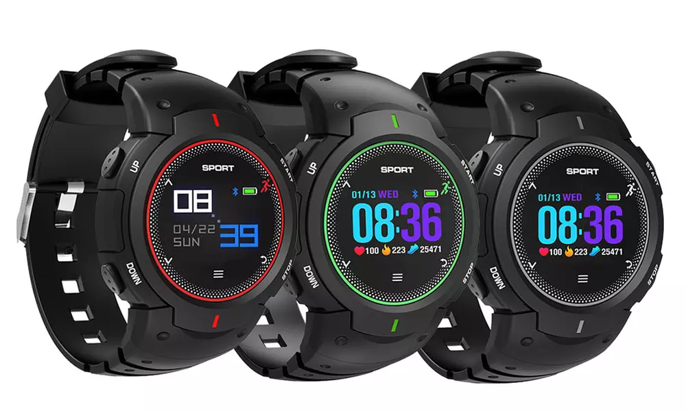 NO 1. F13 Rugged Outdoor Sport Smartwatch IP68 Waterproof Color Screen - Primary Image
