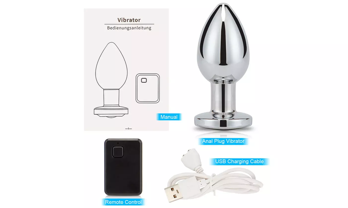 10 Freqs Wireless Anal Plug Vibrator Remote Control Prostate Massager
