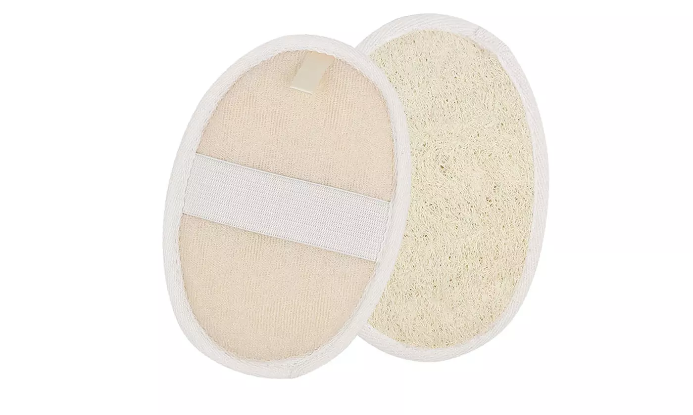  Exfoliating Loofah Pad Natural Face Luffa Body Sponge Scrubber Brush Bath Set