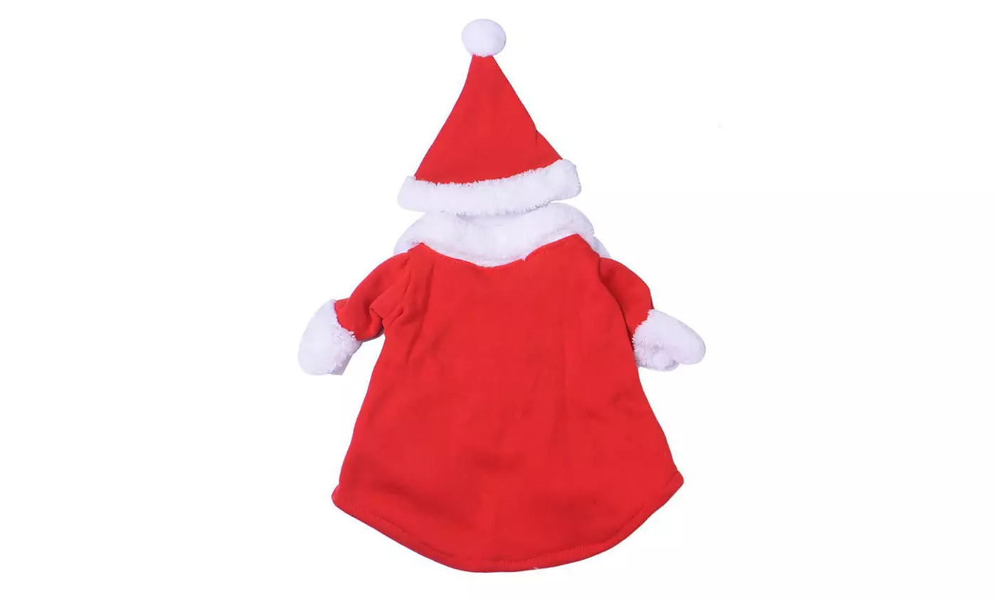 Christmas Pet Dog Costumes with Hat Funny Santa Claus Costume - Second Medium