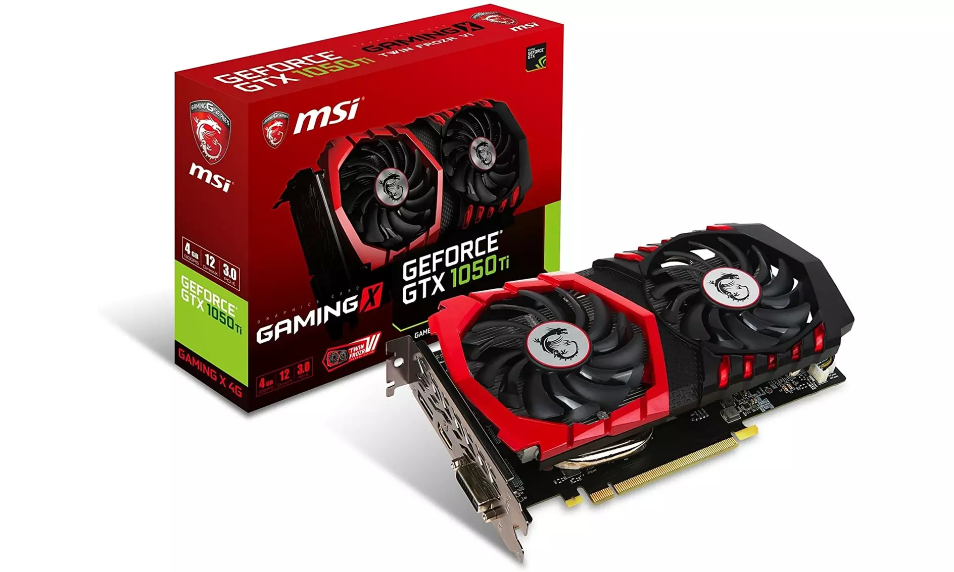 MSI GeForce GTX 1050 TI GAMING X 4G,GRAPHICS CARD - Primary Image