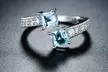 Princess-Cut Blue Topaz Engagement Ring - Second Medium