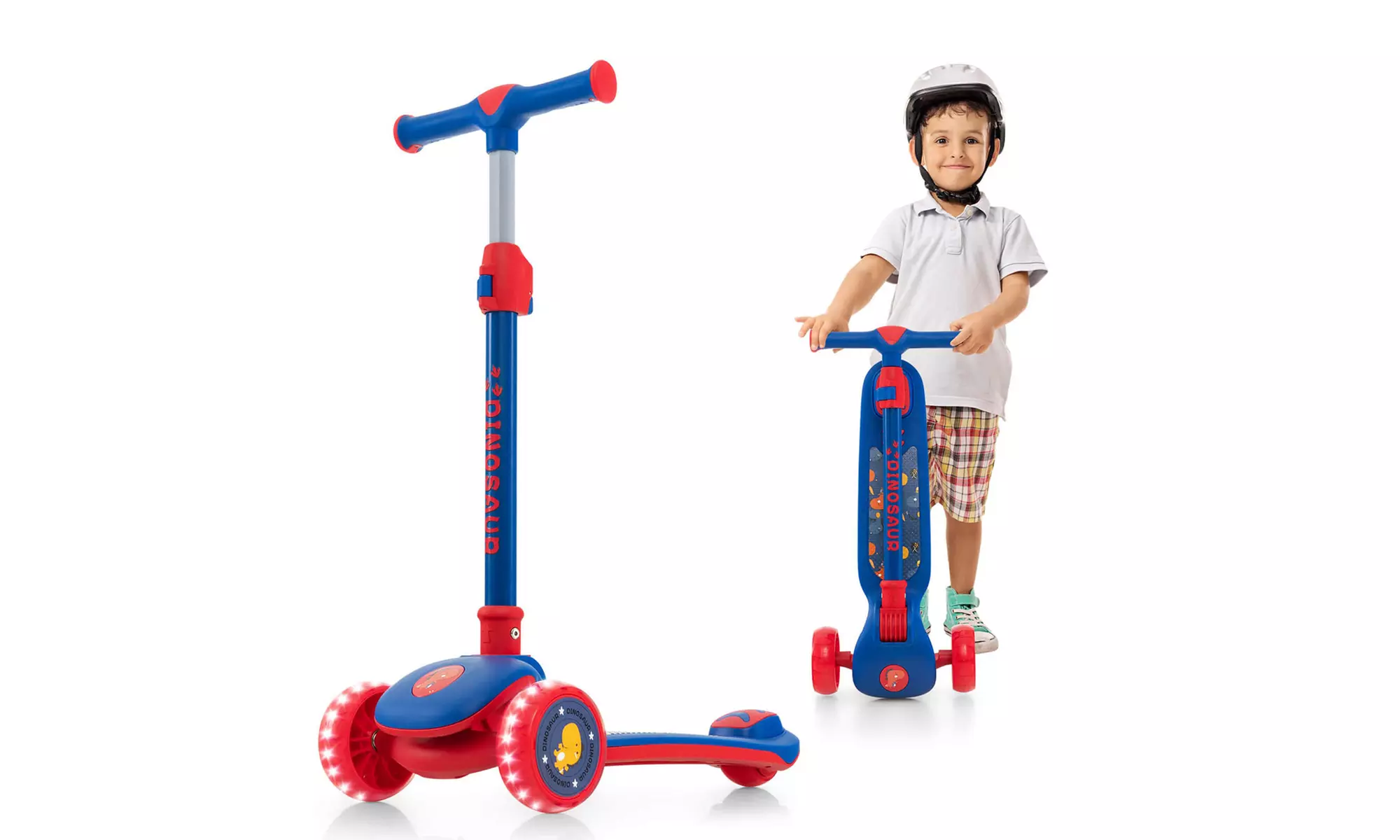 Costway 3-Wheel Kids Scooter Toddler Folding Balancing Kick Scooter