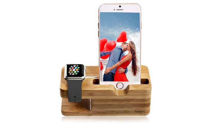 Perfect Bamboo Charging Dock Station For Apple Watch iWatch iPhone