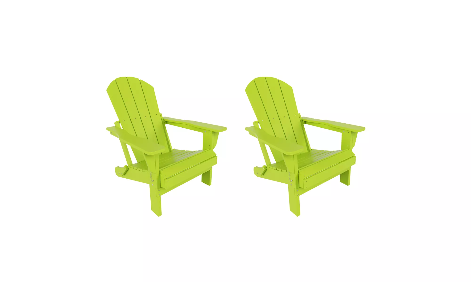 WestinTrends Malibu HDPE Outdoor Patio Folding Poly Adirondack Chair Set Of 2
