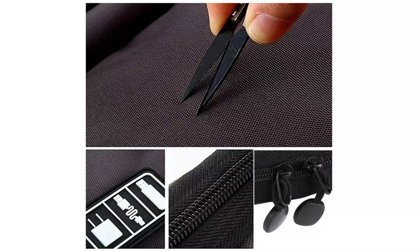 Electronics Accessories Organizer Travel Storage Hand Bag Cable USB Drive Case