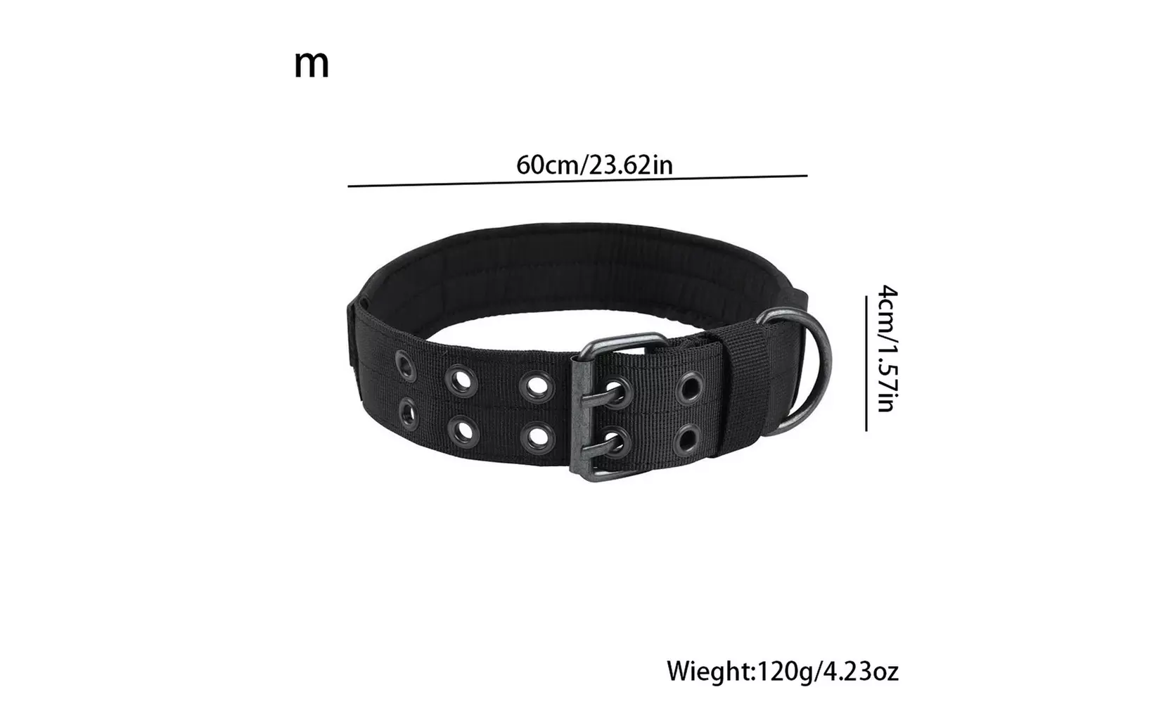 US Tactical heavy duty Nylon large Dog Collar collar K9 Military Metal Buckle