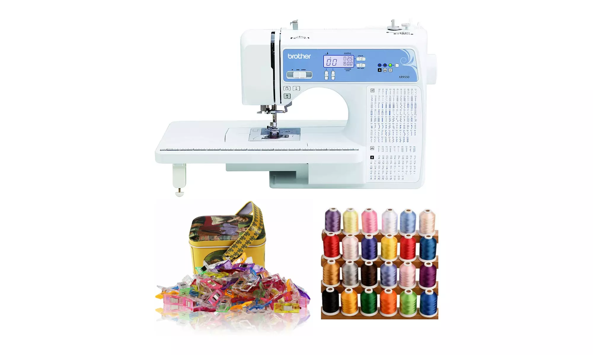 Brother XR9550 Computerized Sewing and Quilting Machine Bundle with Sewing Clips - Primary Image
