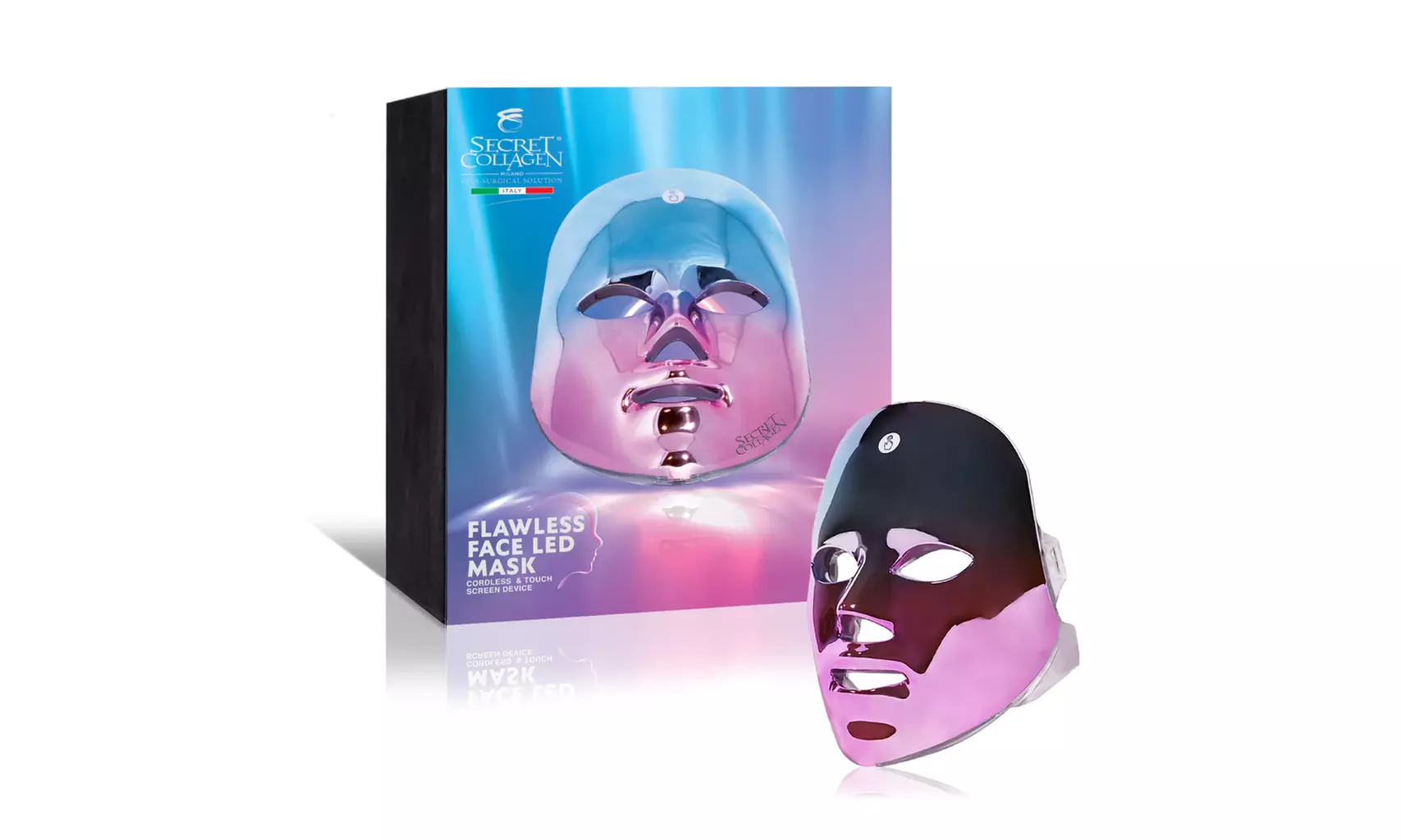 Flawless Face LED Mask - Cordless Touch-Screen Anti Aging Facial Therapy Device - Primary Image