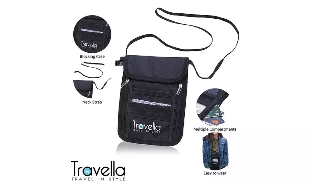 RFID Passport Holder Neck Wallet for Travels - Primary Image