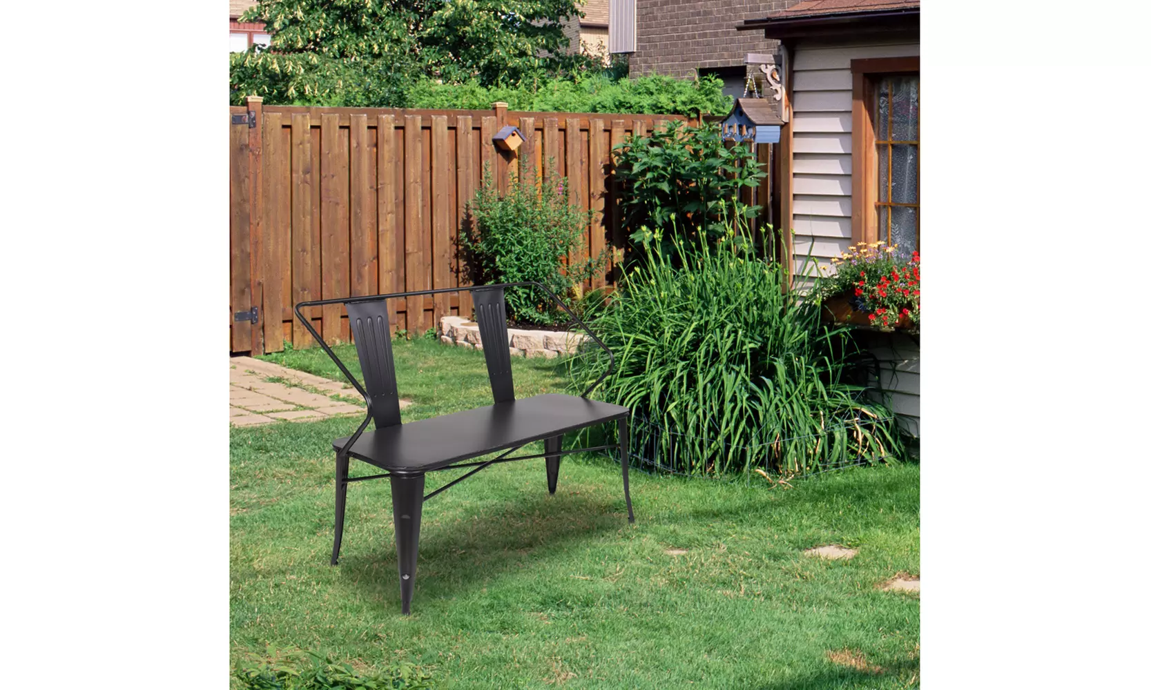 Outdoor Chair Pure Iron Industrial Wind Bench