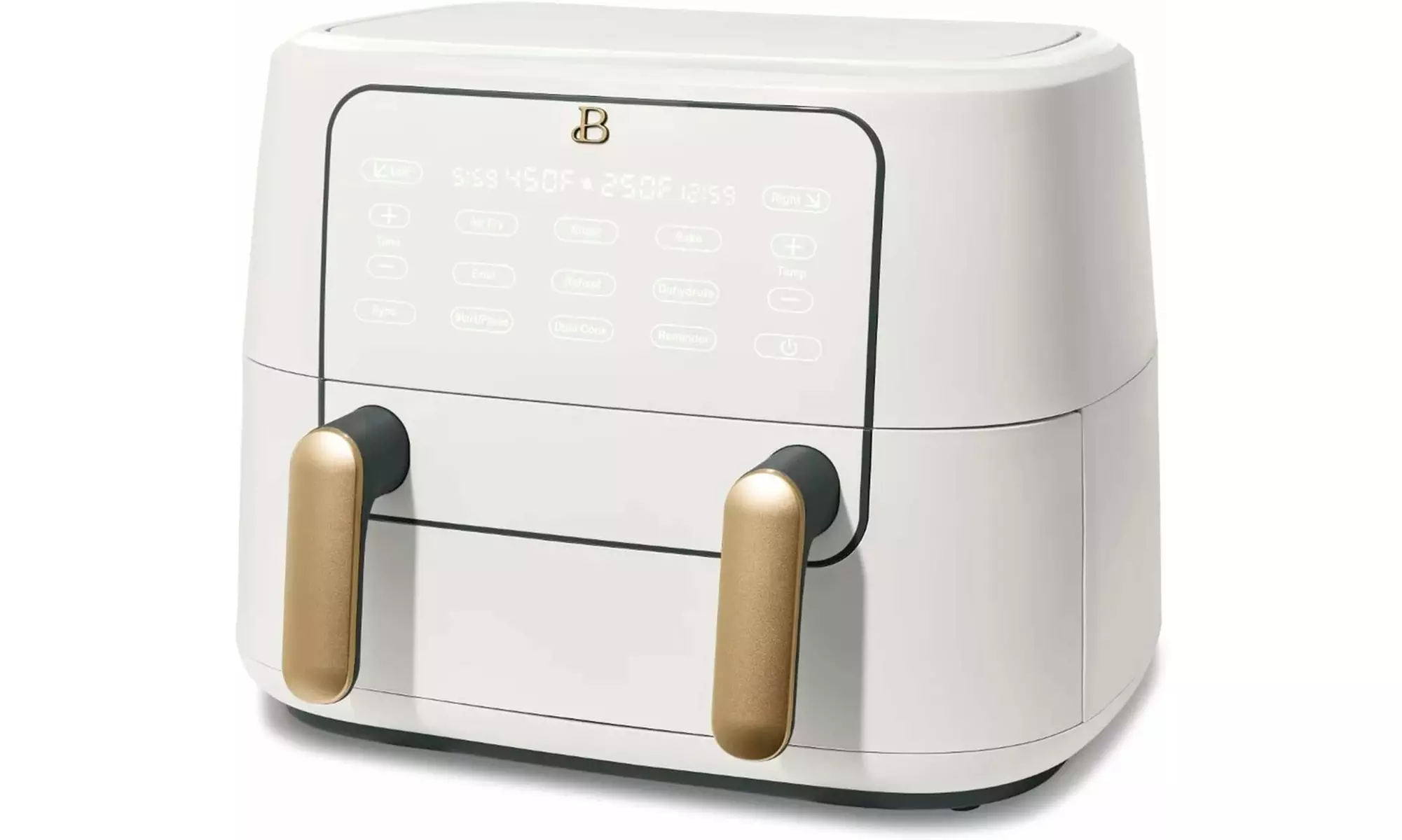 Beautiful 9QT TriZone Air Fryer, White Icing by Drew Barrymore (White)- Renewed - Primary Image