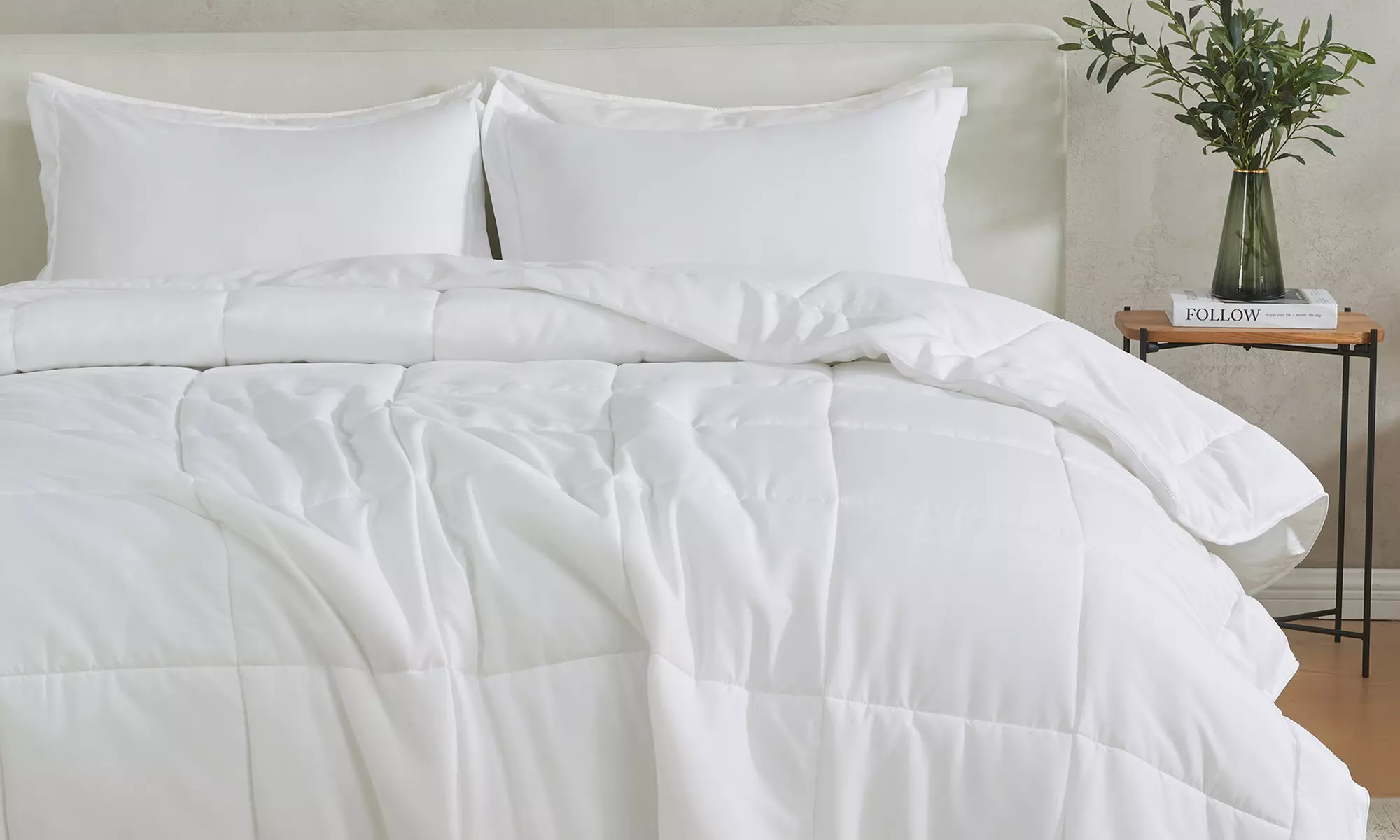 FreshFolds Reversible Down Alternative Comforter Set 