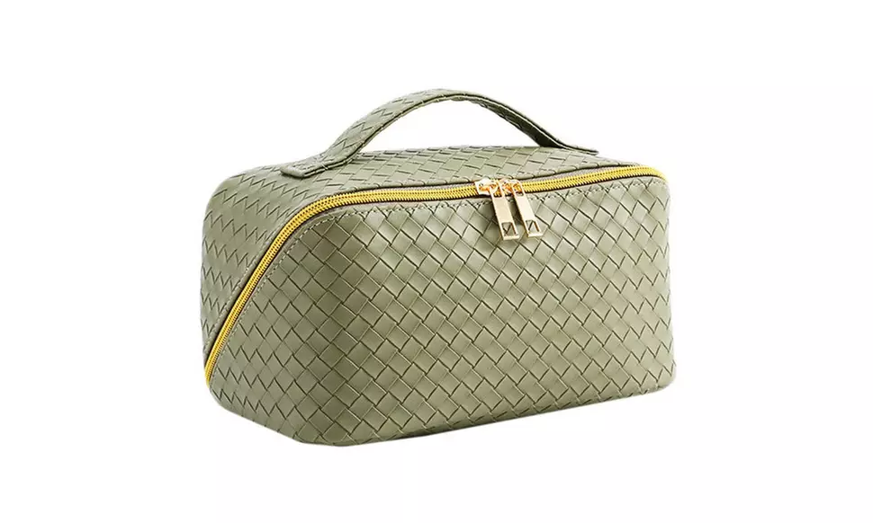 Large Capacity Lay Flat Makeup Bag Travel Cosmetic Bag Multifunctional Storage