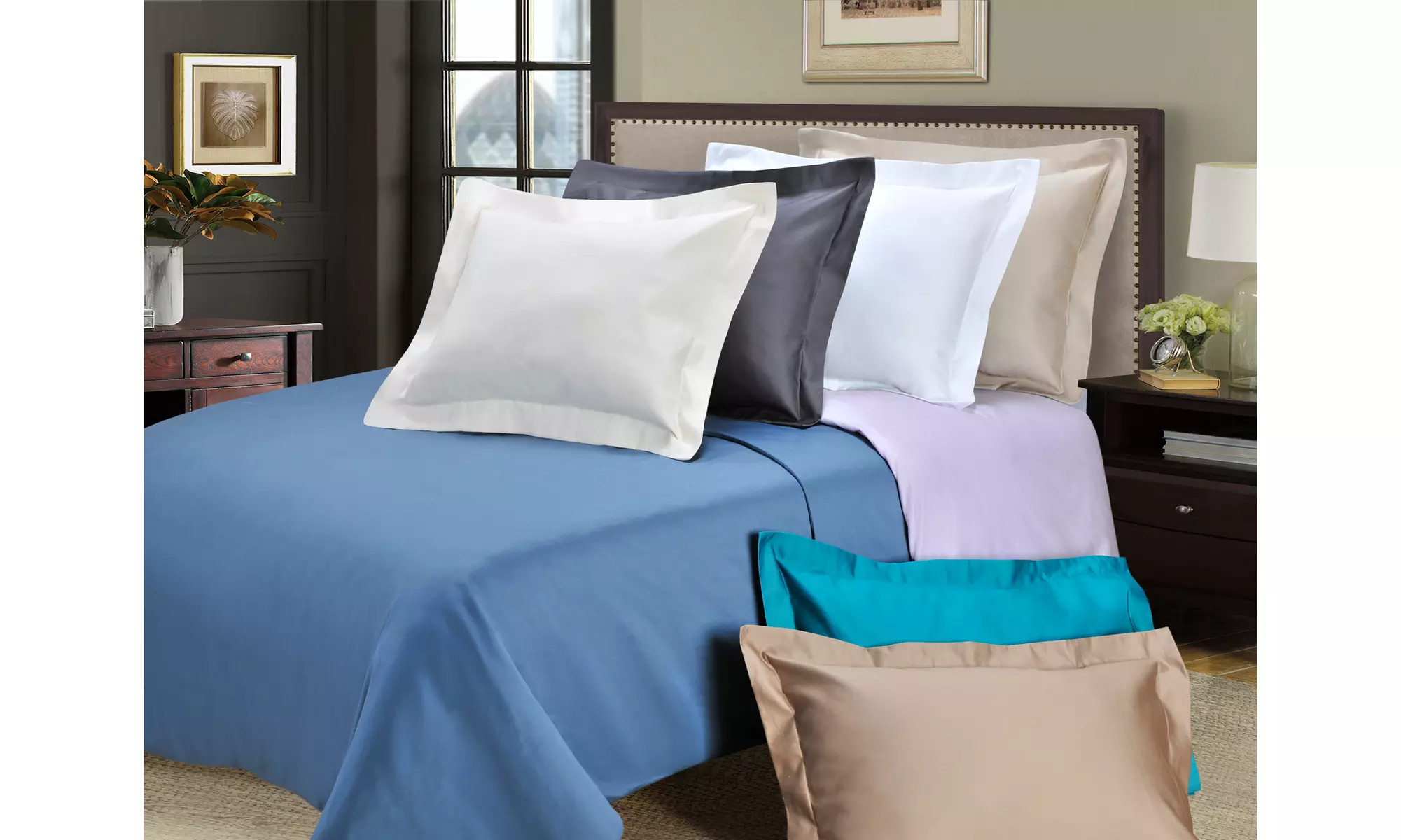 Superior Ultra-Soft 1000 Thread Count Cotton Solid Duvet Cover Set - Primary Image