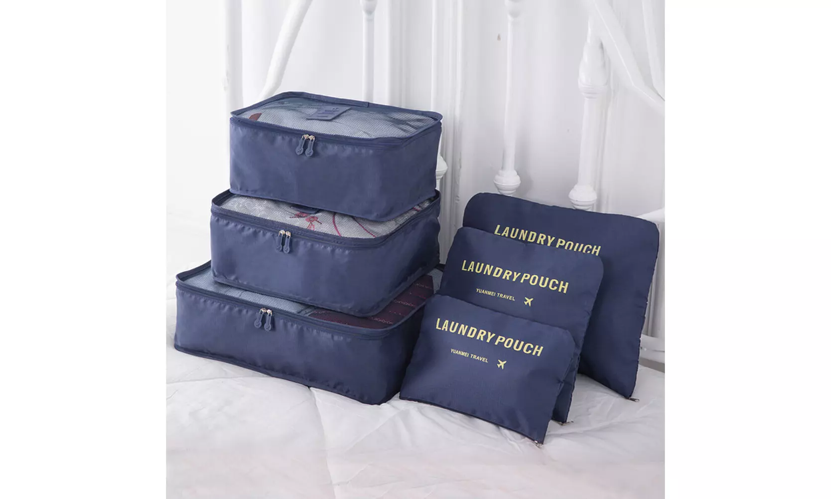 9Pcs Waterproof Clothes Storage Bags Packing Cube Travel Luggage Organizer Pouch