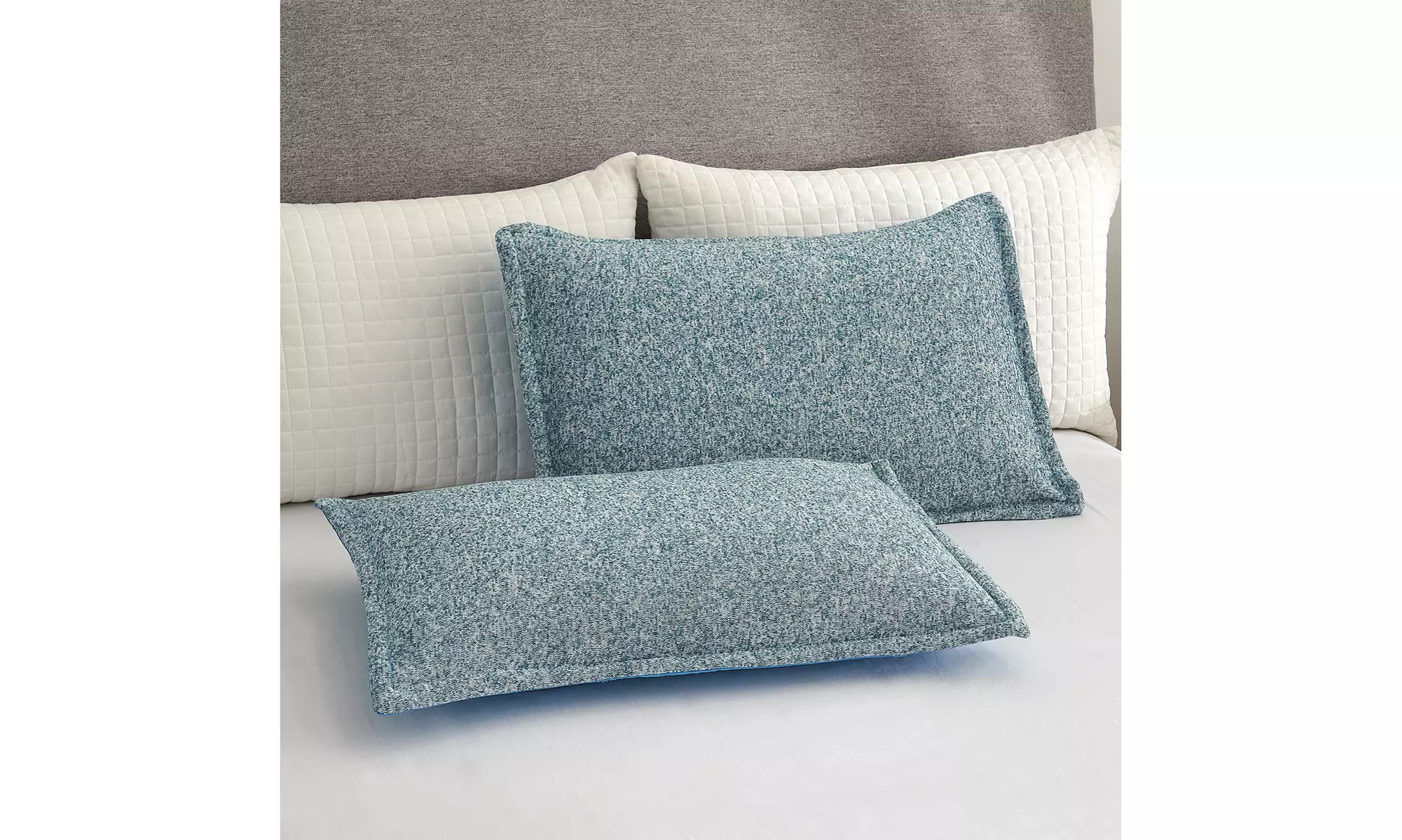 2-3 Piece Knit Weave Bed Blanket Set,Lightweight Fuzzy Jersey Blanket With Shams