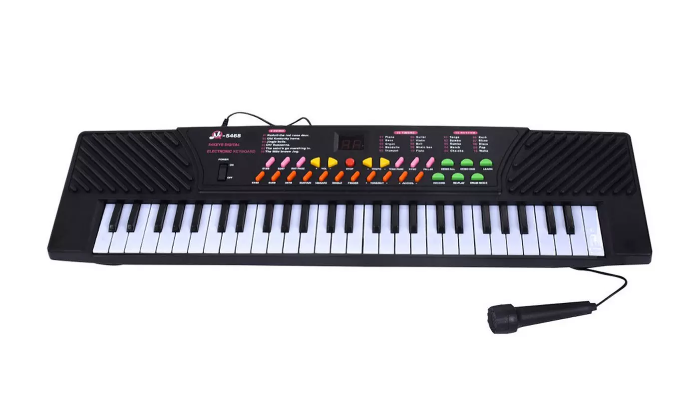 54 Keys Electronic Keyboard Music Kid Piano Organ W/Mic & Adapter - Second Medium
