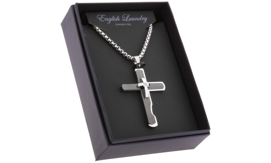 english laundry necklace cross