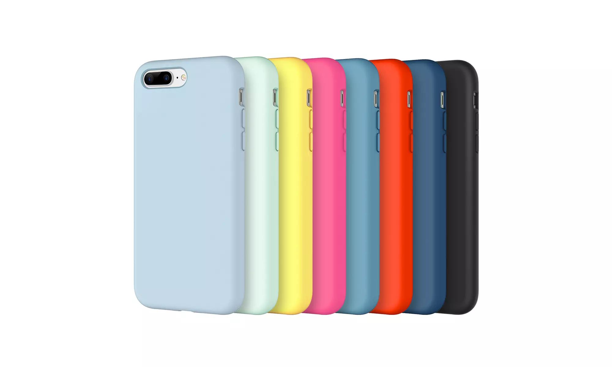 Silicone Case for iPhone 7 Plus/8 Plus, Silky-Soft Touch Case, Microfiber Lining - Primary Image