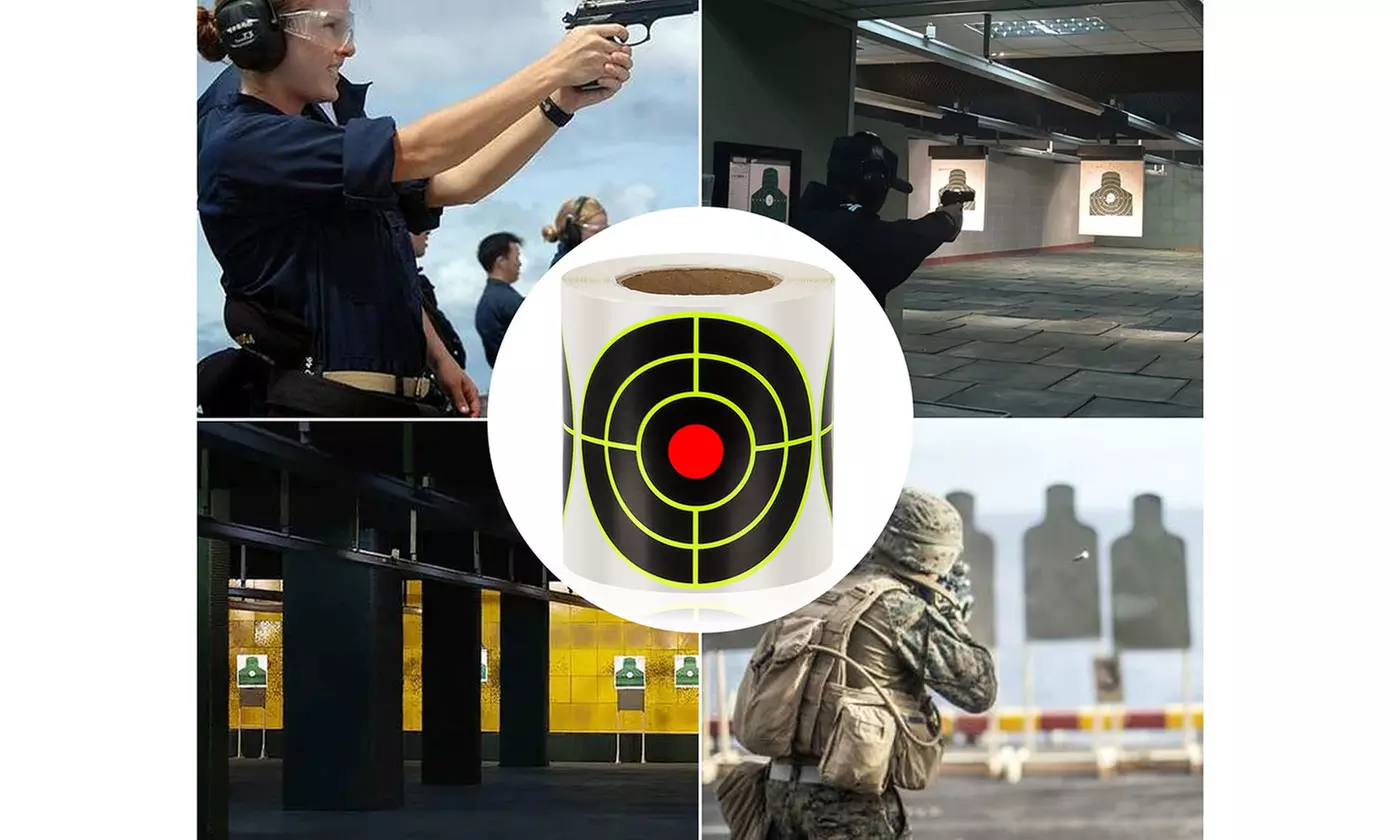 200Pcs 3 Inch Splatter Self Adhesive Target Stickers Roll - Second Medium