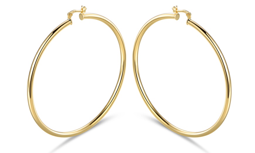 18k gold plated hoop earrings