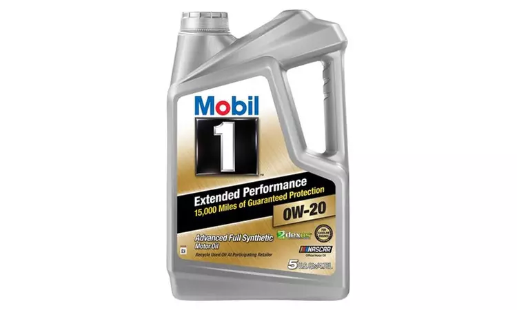 Mobil 1 Extended Performance Full Synthetic Motor Oil 0W-20, 5 qt. - Primary Image