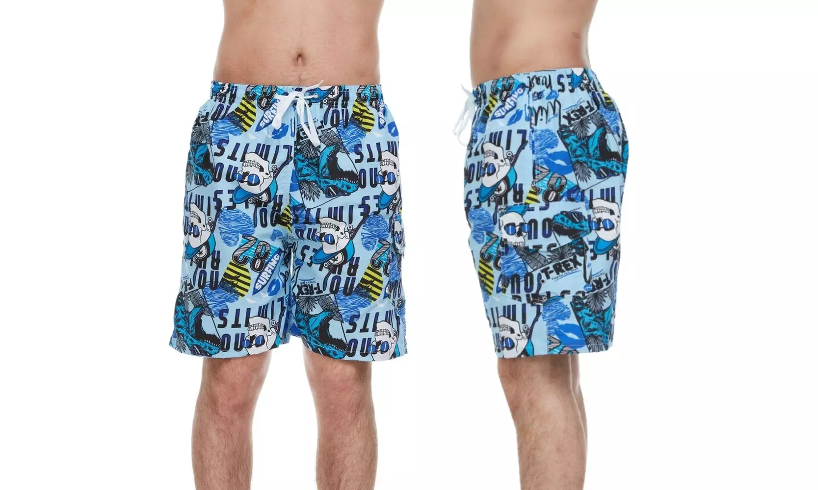  Men's Printed Quick Dry Swim Shorts with Cargo Pocket (M-2XL) - Second Medium