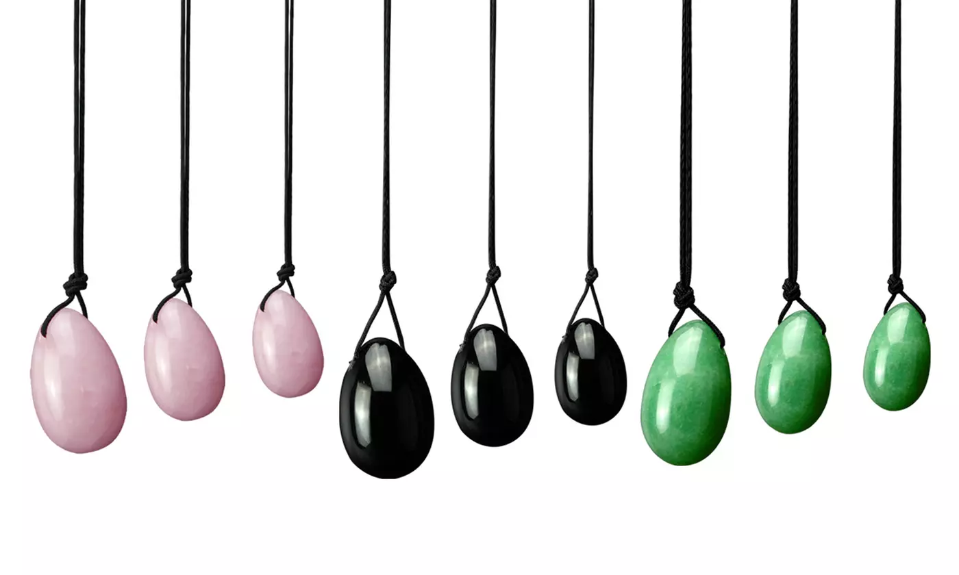 3Pcs/Set Natural Jade Egg Kegel Floor Muscle Kegel Exercise Yoni Egg Tightening