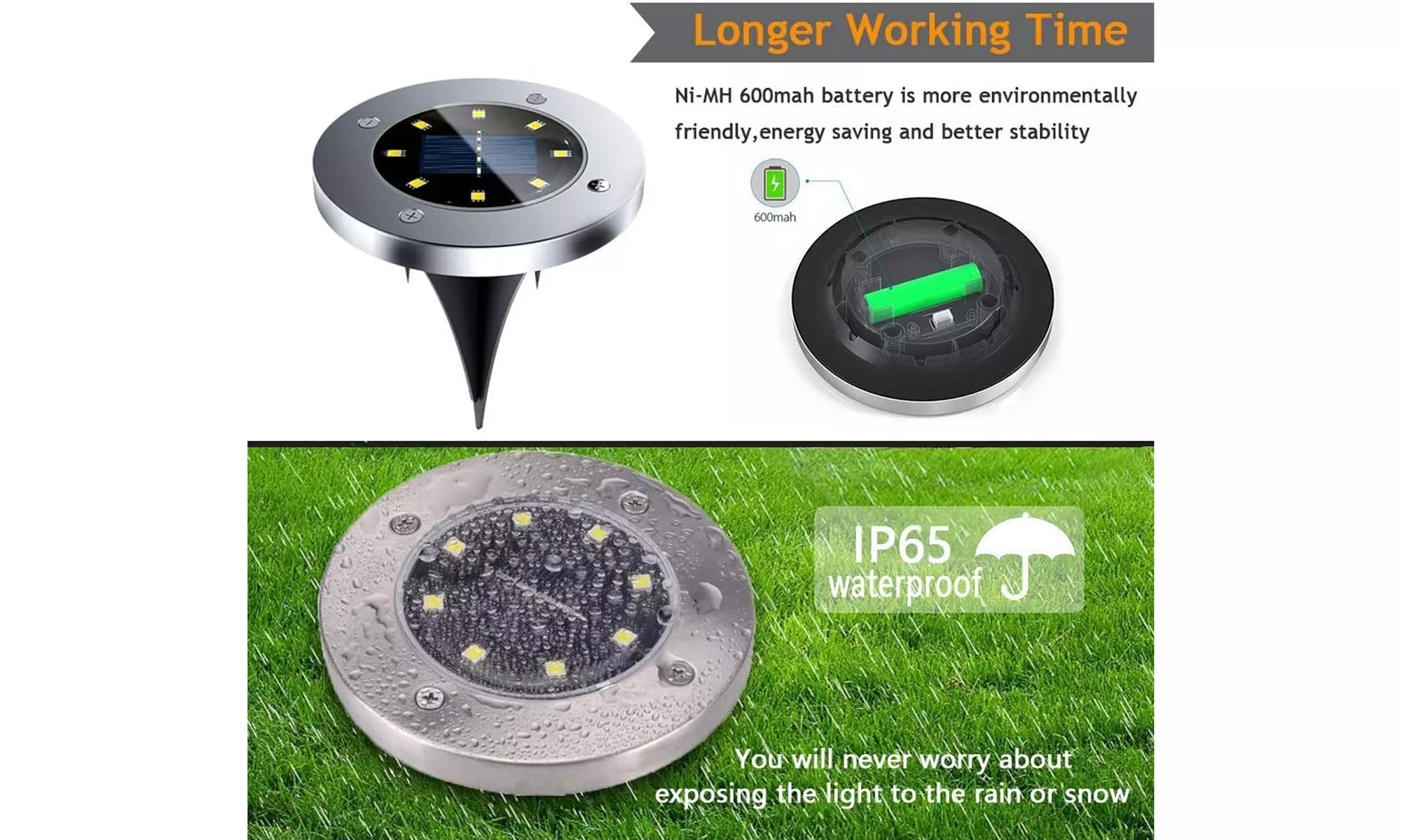 LED Solar Lights; Automatic, Waterproof, Various Colors Available