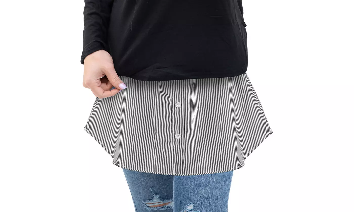 Women Mini Skirt Shirt Shirt Extenders Layering Shirt Extenders 