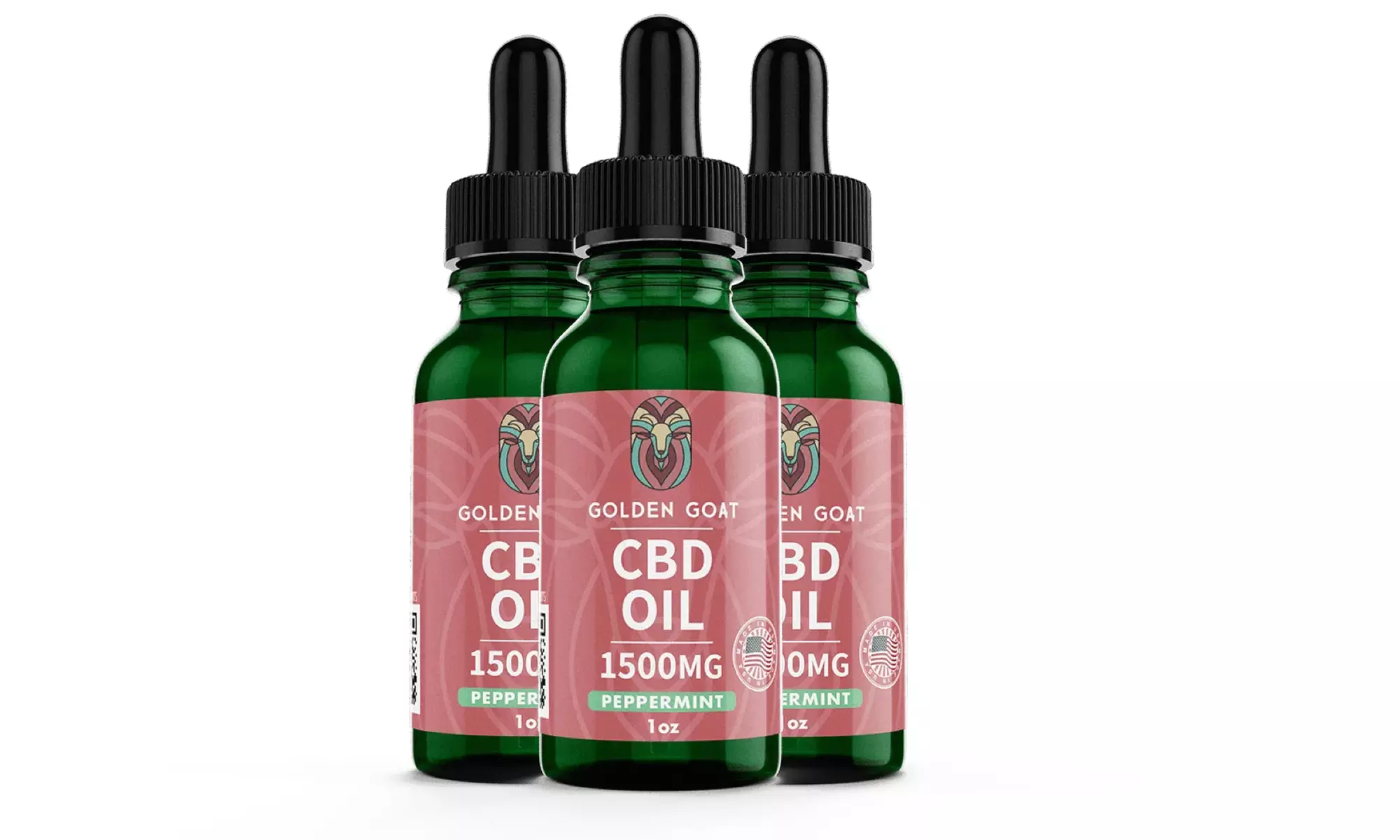 Golden Goat Premium Grade CBD Oil Tinctures 1000MG - 1500MG 