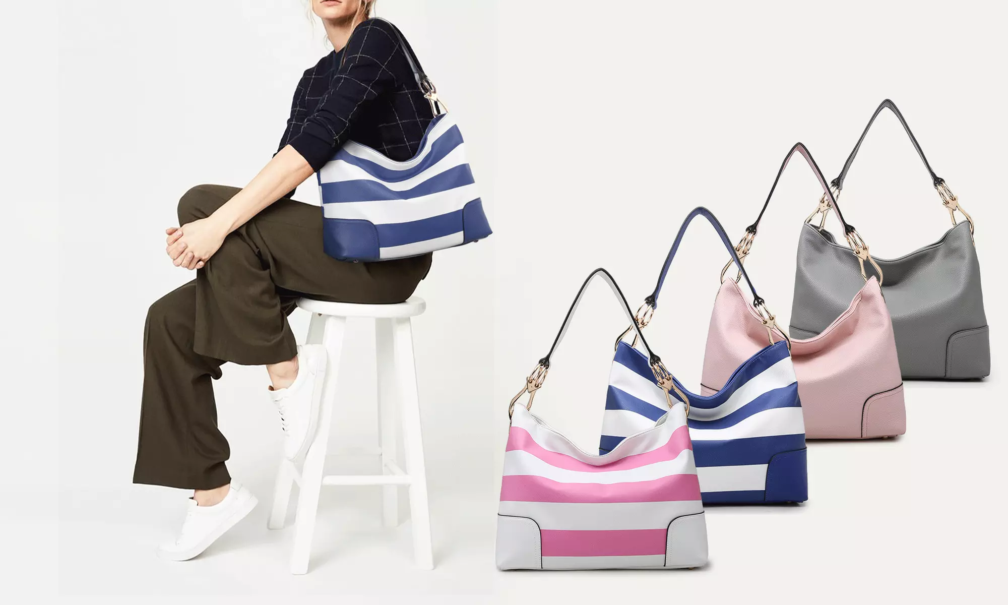 MMK Collection Maya Fashion Hobo Shoulder Bag in one - Primary Image