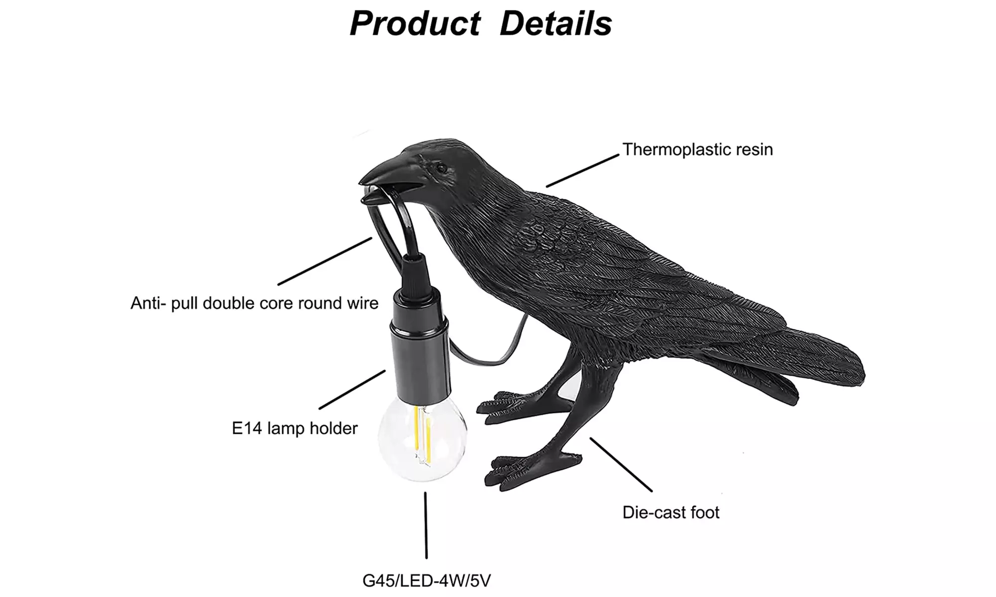  LED Animal Desk Lights Shape Resin Creative Desk Light Bedside Lamp Light