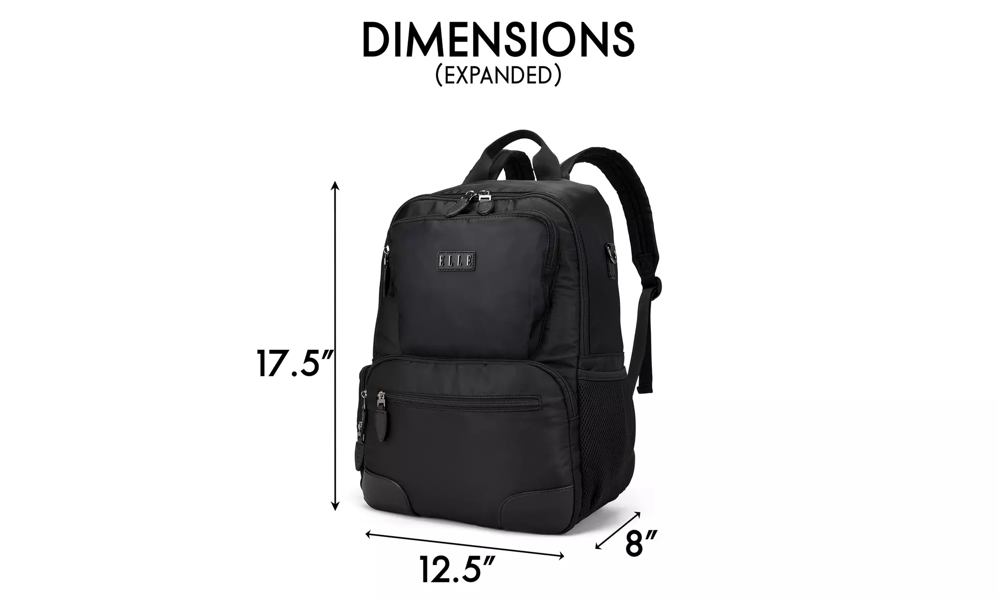 ELLE Voyage 20L Twill and Vegan Leather Backpack