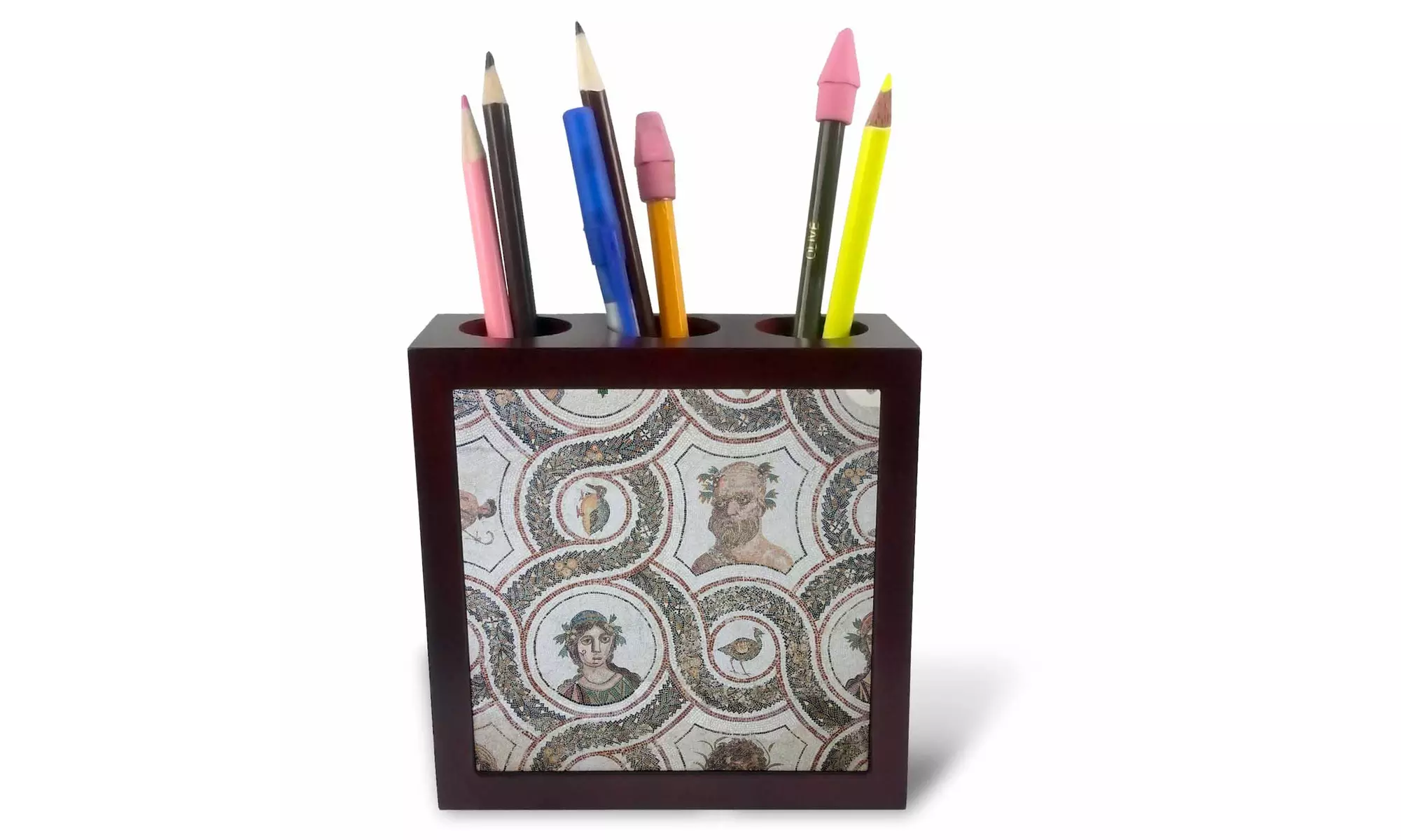  Tile Pen Holder - Tunisia, El Jem, El Jem Museum, Roman-era mosaic-AF47 WBI021 - Primary Image