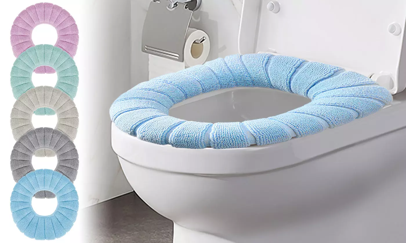 Soft Thicker Bathroom Toilet Seat Cover Mat Pad Cushion Warmer - Primary Image