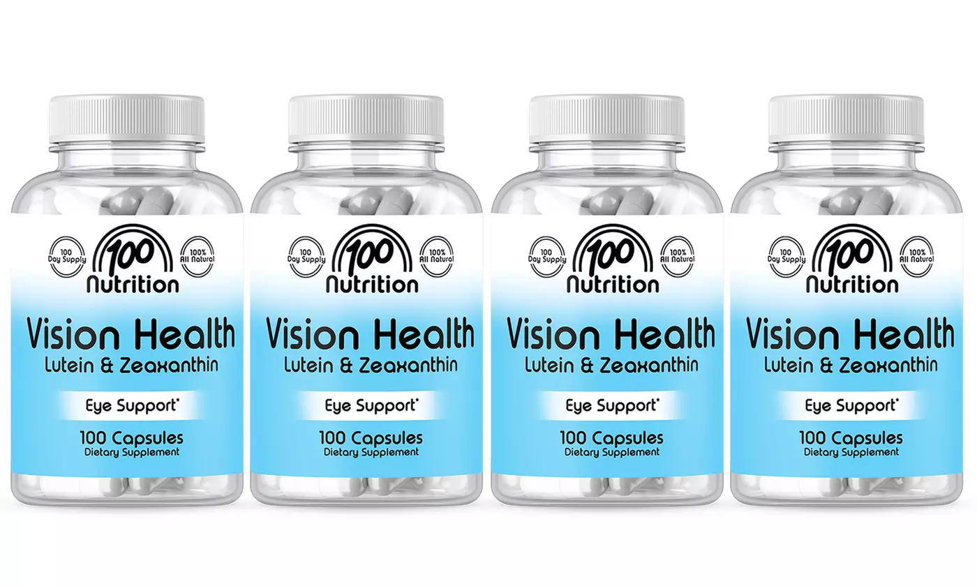 100 Nutrition Vision Health Supplement with Lutein and Zeaxanthin  - Primary Image