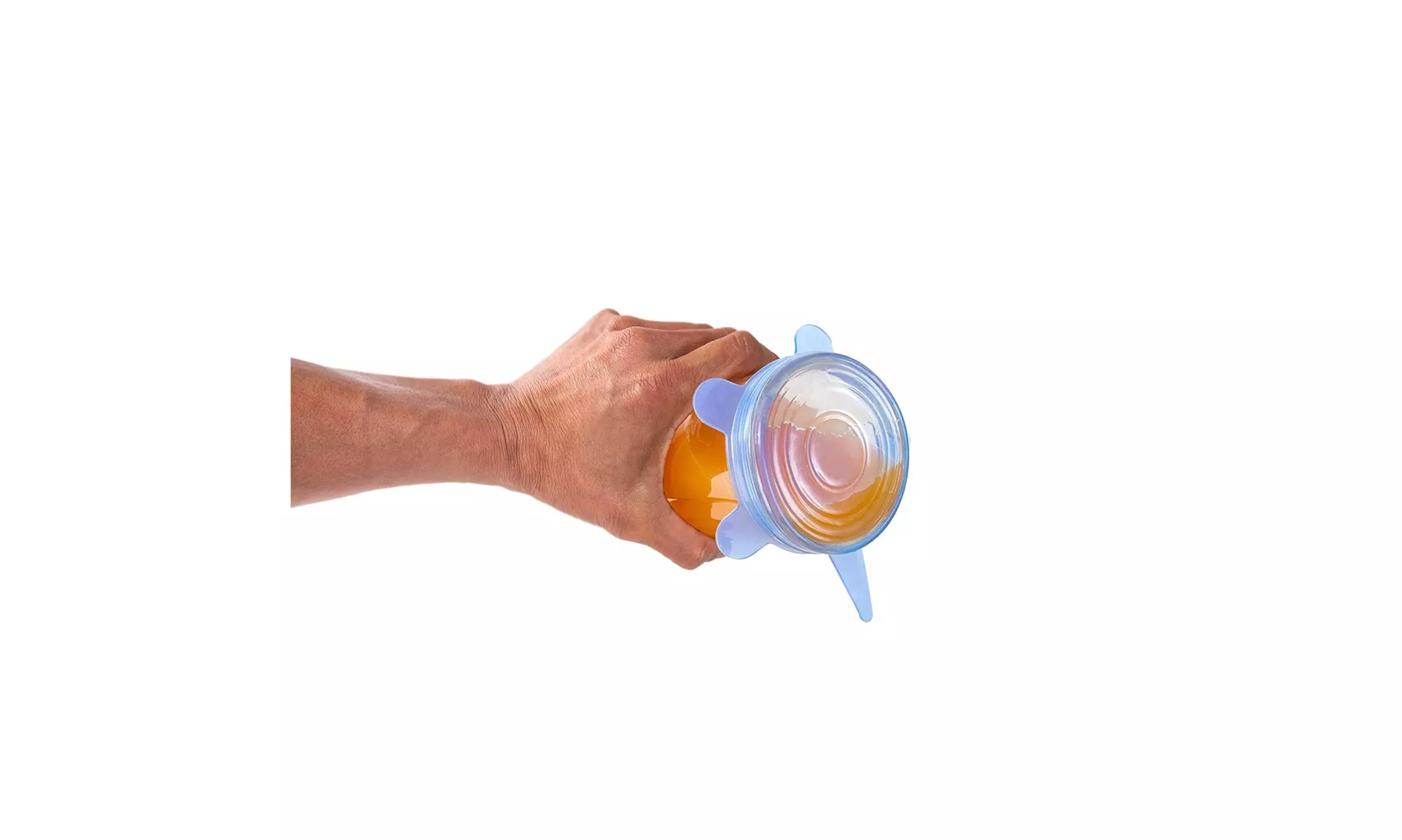 Silicone Stretch Lids - Set of 3 Can and Jar Sized Silicone Food Cover - Second Medium