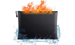 Fireproof Document Bag Pouch for Important Documents and Cash